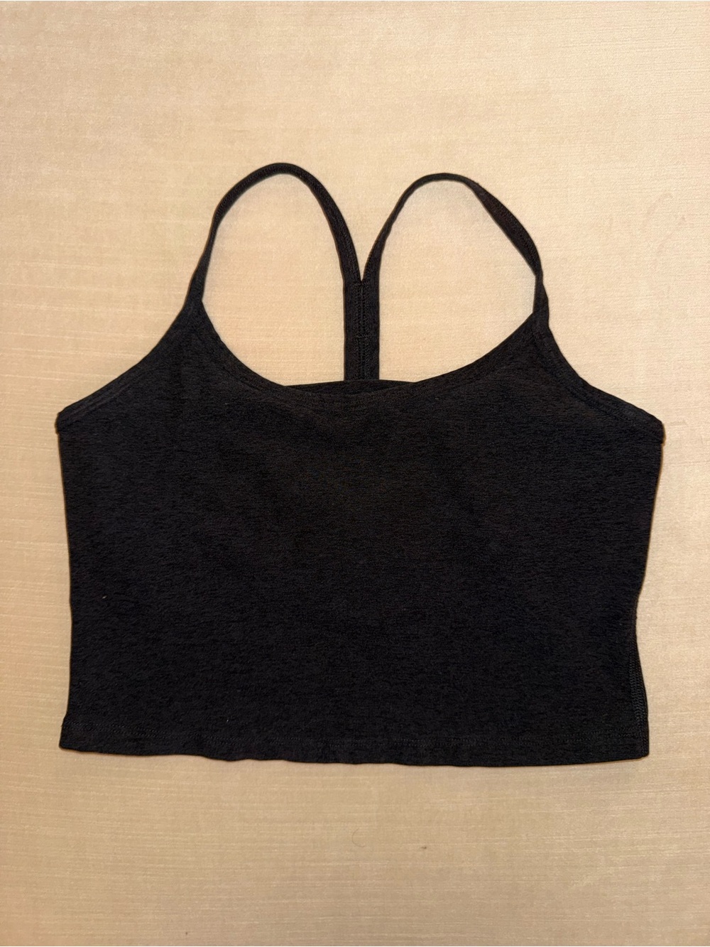 Beyond Yoga Black Stretch Bralette Tank with Slim Racerback